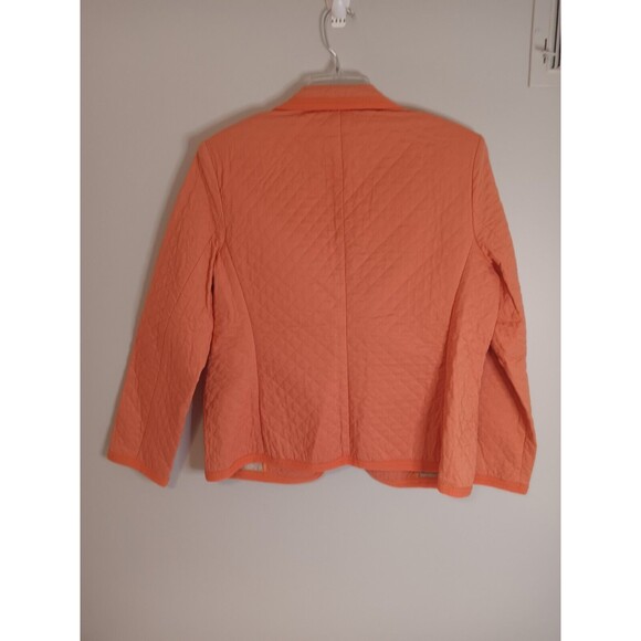 Evan Picone Quilted Riding Blazer Jacket Sz 14 Peach Color - Picture 5 of 5